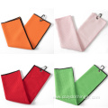 Microfiber waffle golf towels with hook and eyelet